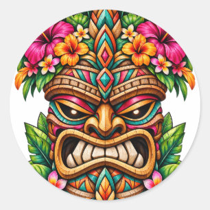 Frangipani Kroon Tiki Sticker