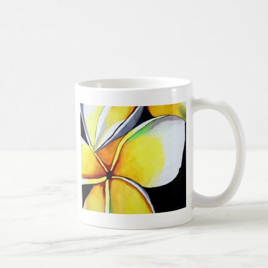 Frangipani-mok voor bloemkunst koffiemok (Rechts)