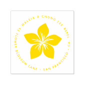 Frangipani of Plumeria Blossom Hawaii Bloem Zelfinktende Stempel (Design)