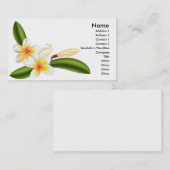 frangipani of plumeriebloem visitekaartje (Voorkant / Achterkant)