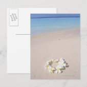 Frangipani op het strand briefkaart (Voorkant / Achterkant)