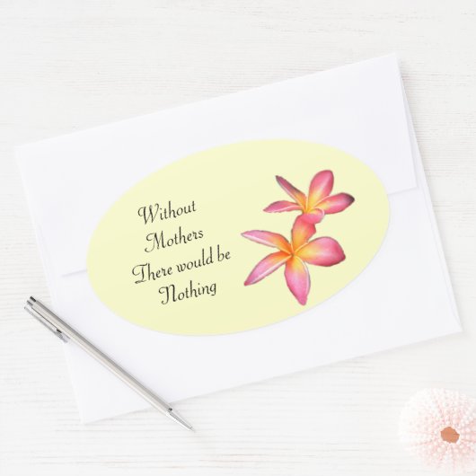 Frangipani Ovale Sticker (Envelop)