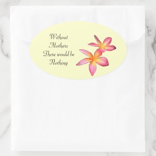 Frangipani Ovale Sticker (Tas)