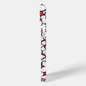 Frangipani Patroon Fuchsia Roze en Wit Case-Mate iPhone Case (Achterkant / Links)