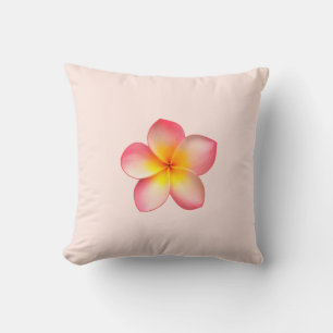 Frangipani Plumeria Bloem op Licht Nevelige Roze Kussen