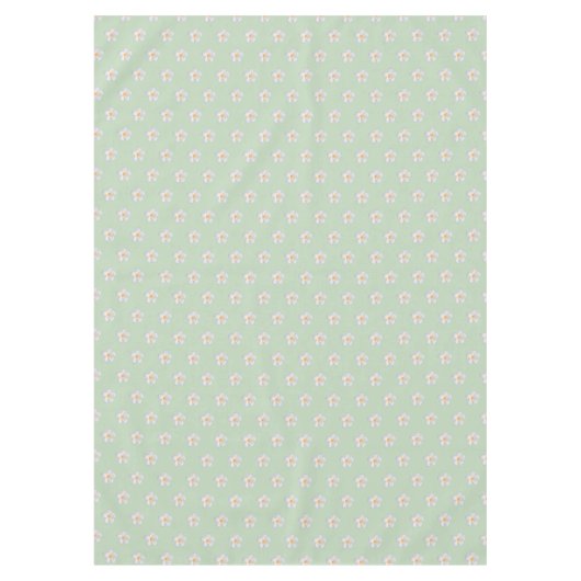 Frangipani Plumeria Bloemen op Lichtgroen Tafelkleed (Voorkant)