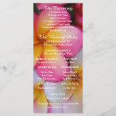 Frangipani Plumeria Bloemen Trouwprogramma Programmakaart (Achterkant)