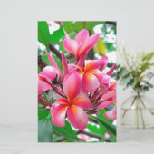 Frangipani (Plumeria) Briefpapier (Staand voorkant)