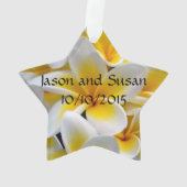 Frangipani Plumeria Flower bruiloft Ornament (achterkant)