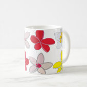 Frangipani Plumeria Kleurrijke Bloem Bloemen Koffiemok (Voorkant rechts)