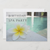 Frangipani & Pool Verjaardag Spadag Kaart (Voorkant)