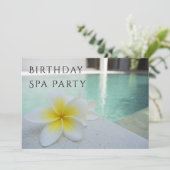 Frangipani & Pool Verjaardag Spadag Kaart (Staand voorkant)