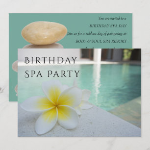 Frangipani & Pool Verjaardags Spa Dag Kaart