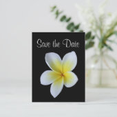 Frangipani redt de date trouwaankondiging aankondigingskaart (Staand voorkant)