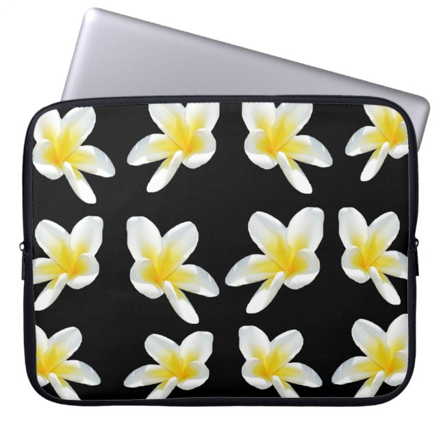 Frangipani, sensatie laptop sleeve (Voorkant)