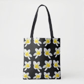 Frangipani-sensor, volledige afdrukklep tote bag (Voorkant)