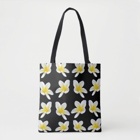 Frangipani-sensor, volledige afdrukklep tote bag (Voorkant)