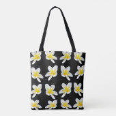 Frangipani-sensor, volledige afdrukklep tote bag (Achterkant)