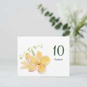 Frangipani Tafelnummer Briefkaart (Staand voorkant)