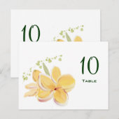 Frangipani Tafelnummer Briefkaart (Voorkant / Achterkant)