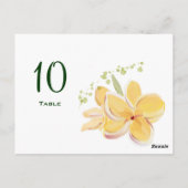 Frangipani Tafelnummer Briefkaart (Achterkant)