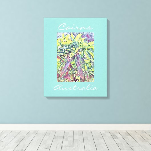 Frangipani Tree Cairns Australië tropisch Canvas Afdruk (Insitu (Houten vloer))