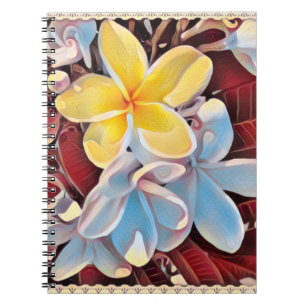  Frangipani Tree Pop Art, Notitieboek