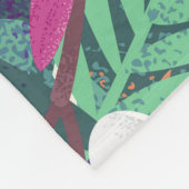 Frangipani Tropical: roze-wit . Fleece Deken (Hoek)