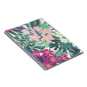Frangipani Tropical: roze-wit . Notitieboek (Rechterzijde)