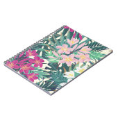 Frangipani Tropical: roze-wit . Notitieboek (Linkerzijde)