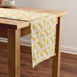 Frangipani tropische witte bloem art patroon korte tafelloper