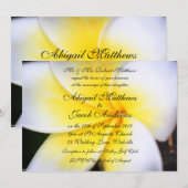 Frangipani - Uitnodiging voor bruiloft (Voorkant / Achterkant)