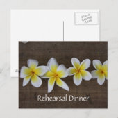 Frangipani uitnodigingen voor huwelijksproef (Voorkant / Achterkant)