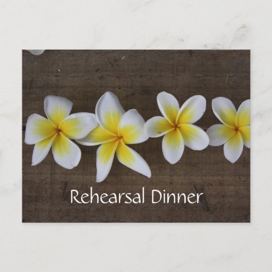 Frangipani uitnodigingen voor huwelijksproef (Voorkant)