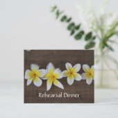 Frangipani uitnodigingen voor huwelijksproef (Staand voorkant)
