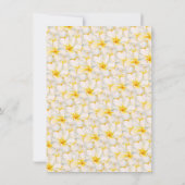 Frangipani white Gold tropical flower art bruiloft Kaart (Achterkant)