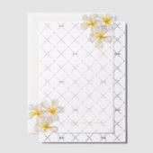 Frangipani wit goud tropische bruiloft cover vellum uitnodigingen (Offset (Uitnodiging))