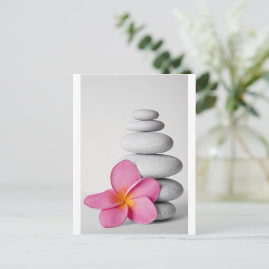 Frangipani Zen Briefkaart (Staand voorkant)