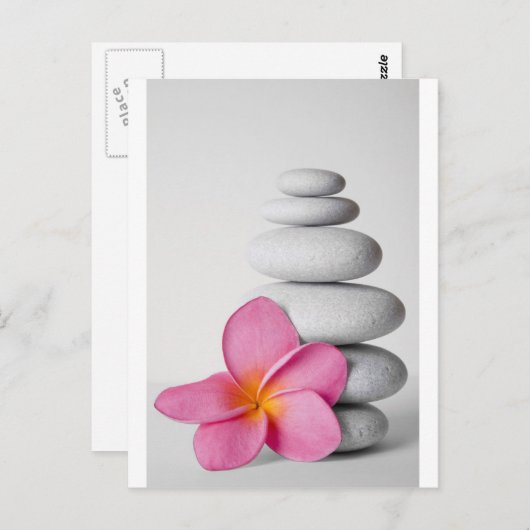 Frangipani Zen Briefkaart (Voorkant / Achterkant)