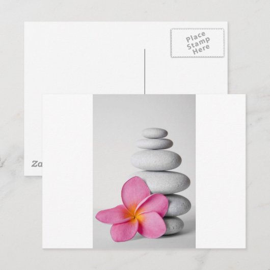 Frangipani Zen Briefkaart (Voorkant / Achterkant)