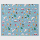 Frank & Baxter Kerst inpakpapier - Blauw (Vlak)