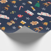 Frank & Baxter Kerst inpakpapier - Marine (Hoek)