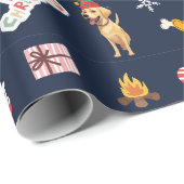 Frank & Baxter Kerst inpakpapier - Marine (Rol Hoek)