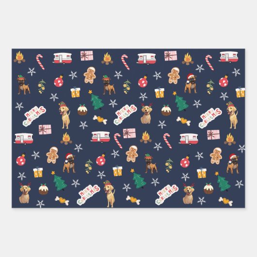 Frank & Baxter Kerst inpakpapier - Mixed 1 (Voorkant)