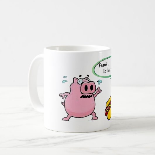 Frank ... Ben jij dat? Funny Pork BBQ Lovers Koffiemok (Voorkant links)