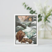 Frank C. Papé Pape -  Beren in bergen Briefkaart (Staand voorkant)