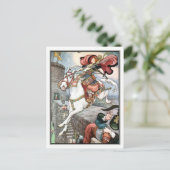 Frank C. Papé Pape -  dame op paard Briefkaart (Staand voorkant)