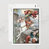 Frank C. Papé Pape -  dame op paard Briefkaart (Voorkant / Achterkant)