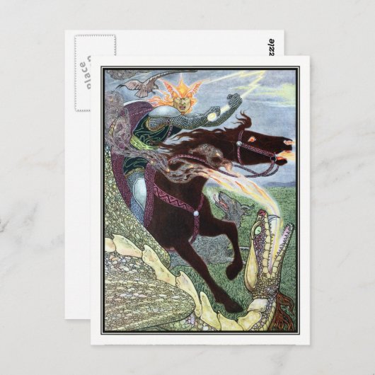 Frank C. Papé Pape - Falcon the Hunter Briefkaart (Voorkant / Achterkant)