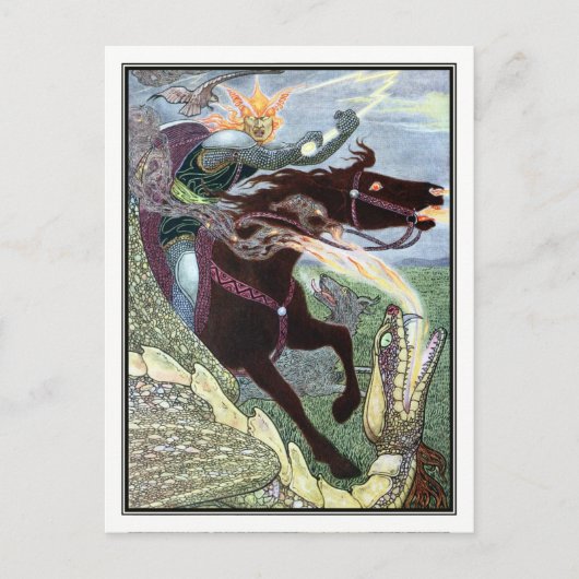 Frank C. Papé Pape - Falcon the Hunter Briefkaart (Voorkant)